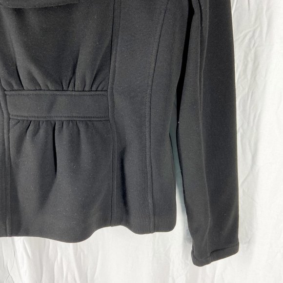 BOGO Black Toggle Faux Fur Lined Full Zip Peacoat Size M - Picture 3 of 11